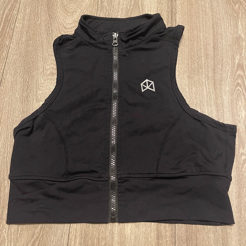 Rawgear Black Zip-Up Sports Bra